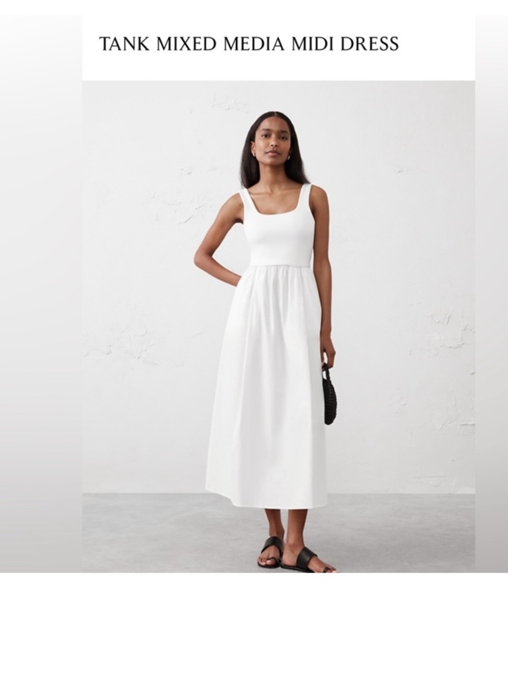 Banana Republic White Tank Midi Dress